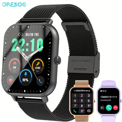 Focwony Smart Watch Compatible for Android/iOS Phones, 1.83” Full Touch Screen Fitness Tracker with,, Voice Control, 100+ Sport Modes, Step Counter, Smartwatch Suitable for & Android Smartphones write discription for this