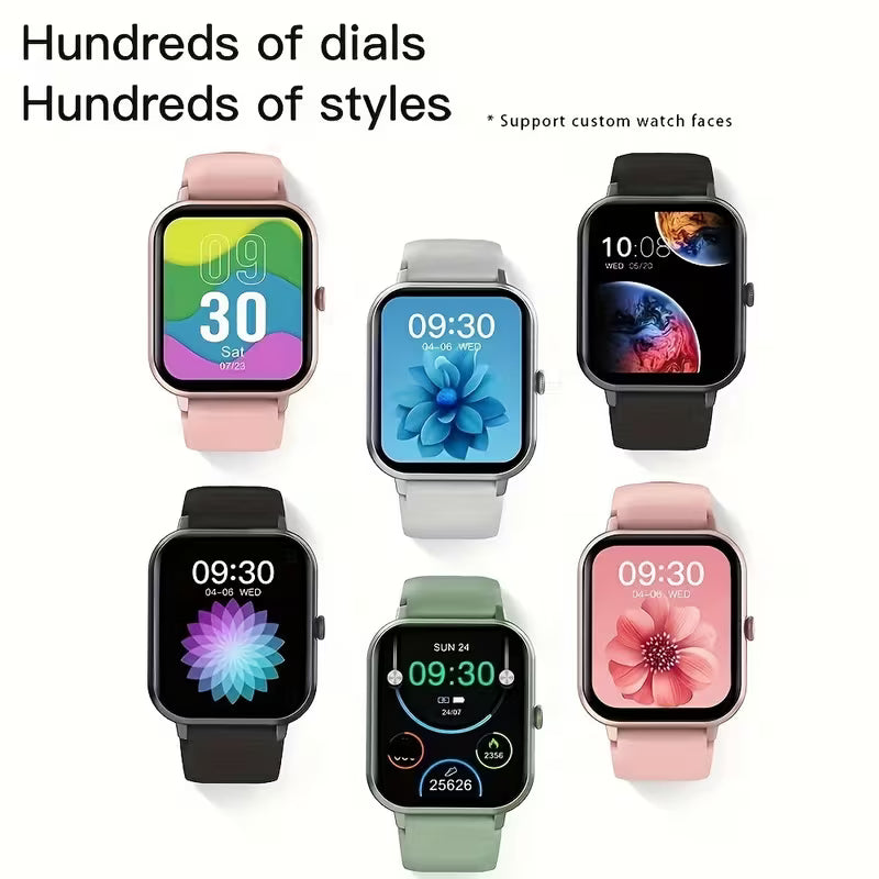 Focwony Smart Watch Compatible for Android/iOS Phones, 1.83” Full Touch Screen Fitness Tracker with,, Voice Control, 100+ Sport Modes, Step Counter, Smartwatch Suitable for & Android Smartphones write discription for this