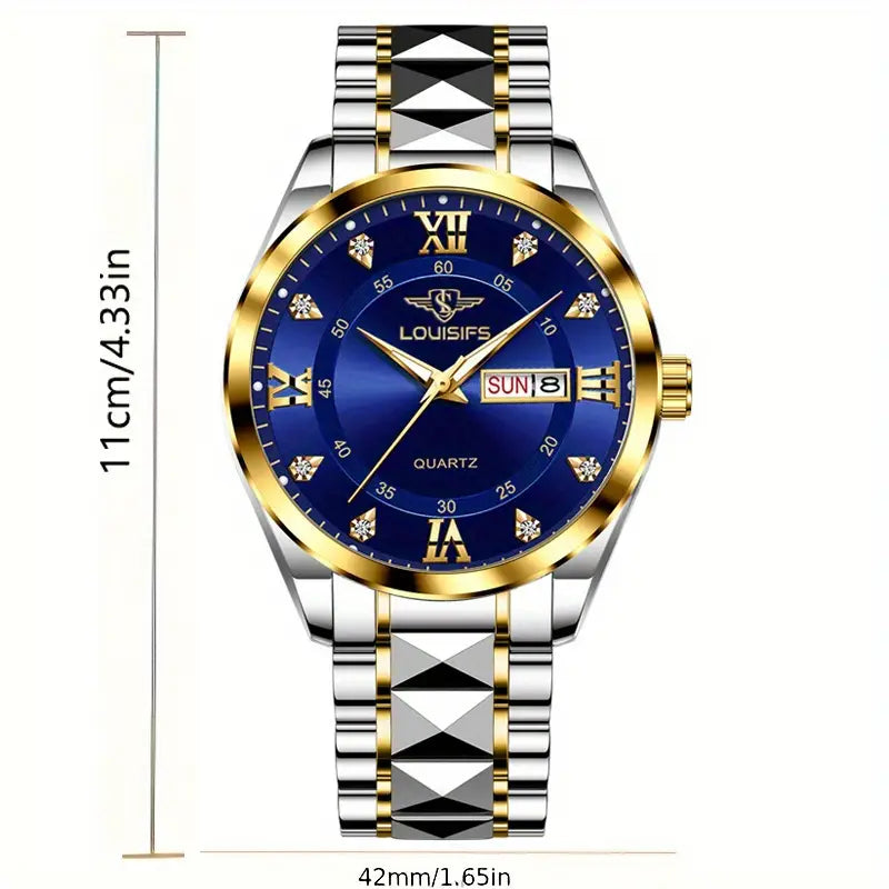 Men'S Luxury Watch with Roman Numerals